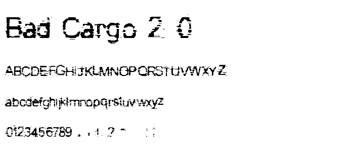 Bad Cargo 2.0 font